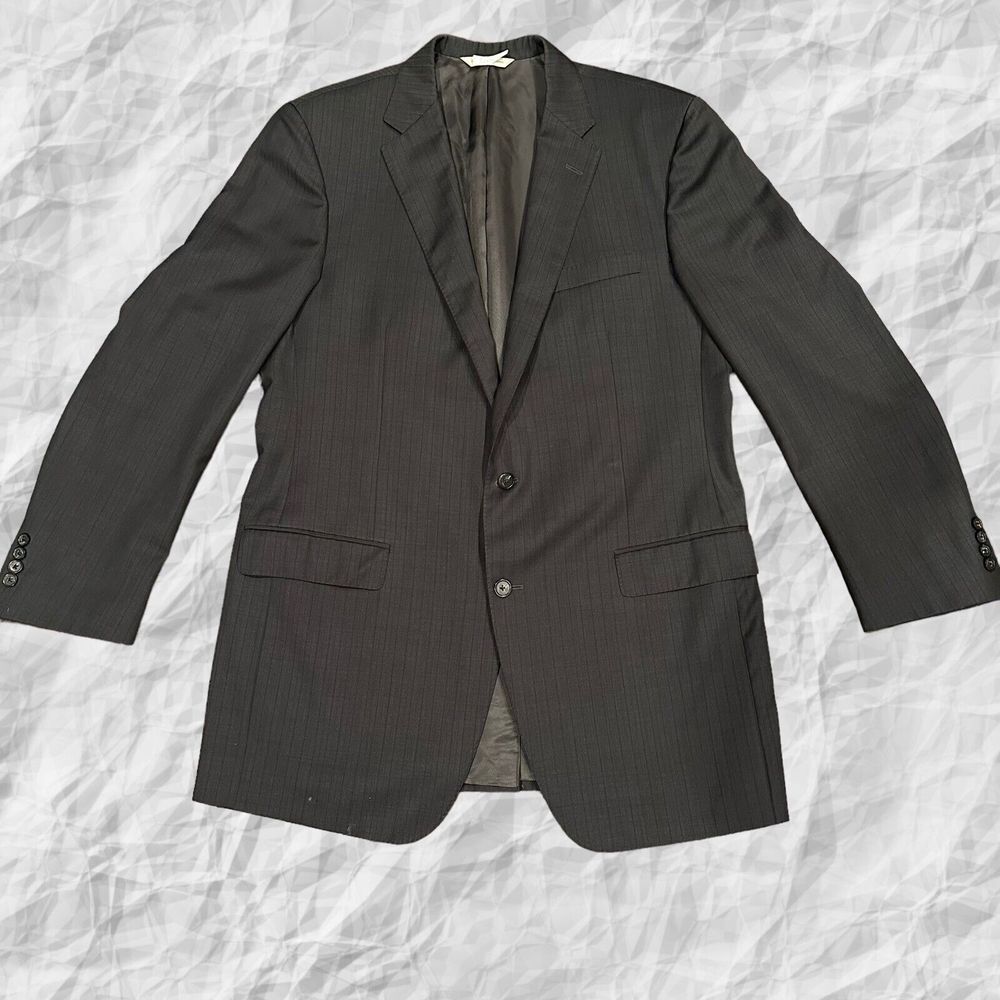 SAMUELSOHN Mens SB Gable Blazer‎ Gray Pinstripe  Super 130's WOOL 46L